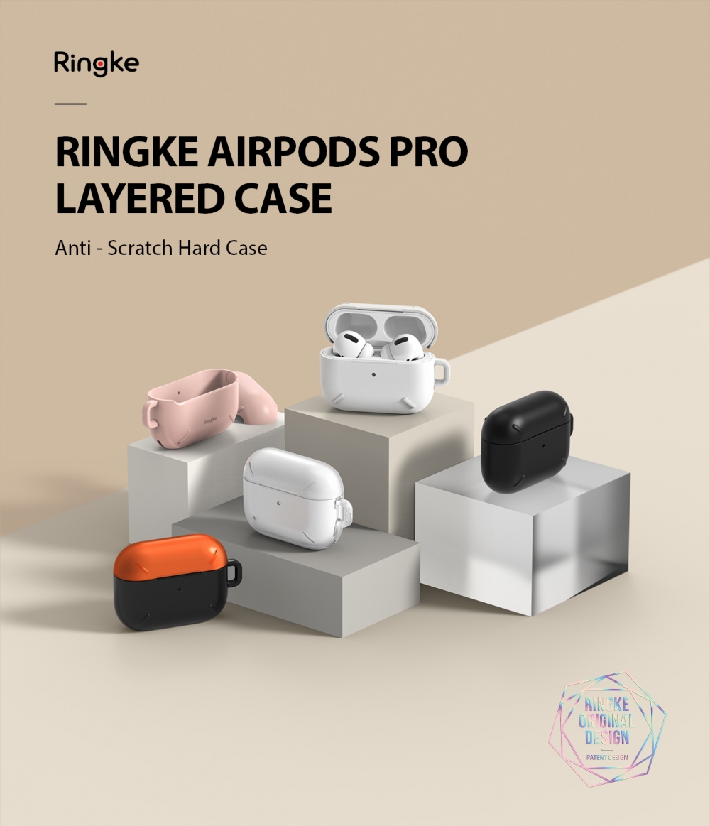 Ringke Silicone Case Compatible with AirPods Pro 2nd Generation,  Anti-Scratch Shockproof Rugged Protective Case for AirPods Pro 2 - Cream